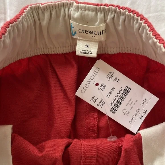 Crewcuts Dock Shorts Elastic Waist Stretch pull on Pockets Boys size 10 - Picture 2 of 6